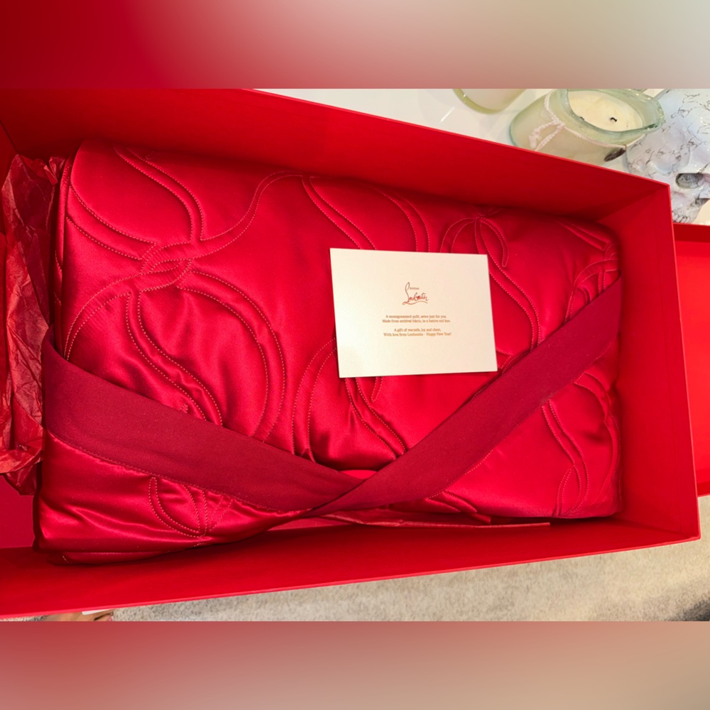 Christian Louboutin monogrammed red quilt